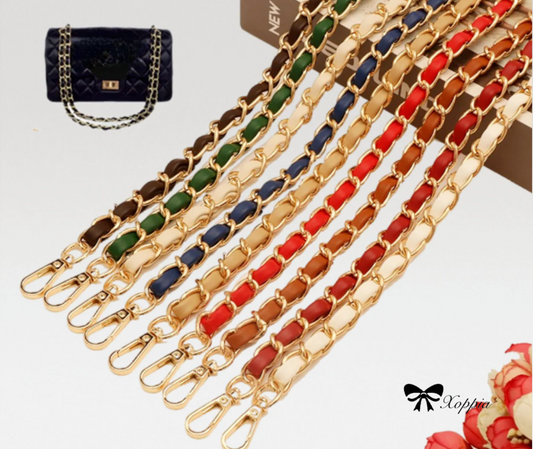 90/100/110/120cm Crossbody Shoulder Strap Leather Chain Replacement | Chane Strap Chain | Marmont Bag Strap | Chain Leather Strap