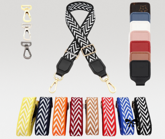 80-135cm Canvas Adjustable Replacement Strap for HandBag | Pattern Bag Strap | Pure Color Replacement Strap | Tote Bag Strap Replacement