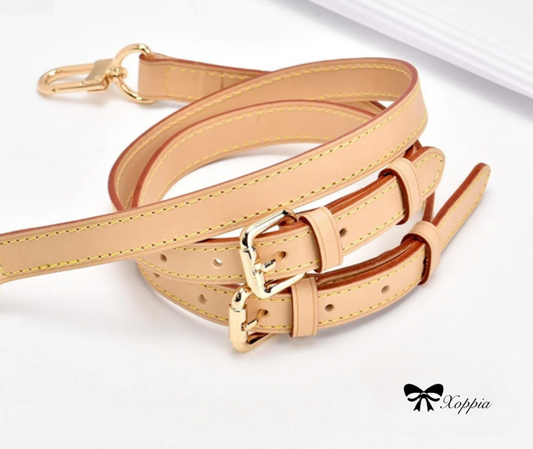 100-120cm Adjustable Genuine Vachetta Leather Crossbody Shoulder Strap Replacement | Pochette Strap | Speedy Bag Strap | Real Leather Strap