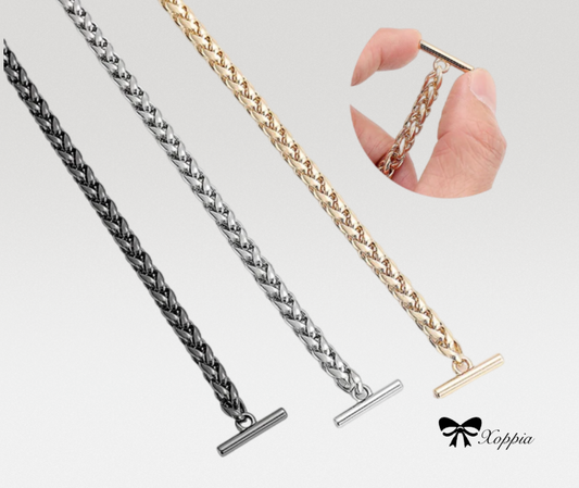 100/110/120cm T-Bar Metal Purse Chain Strap Bag Chain Crossbody Shoulder Strap Chain | Pochette Strap Chain | Speedy Bag Strap