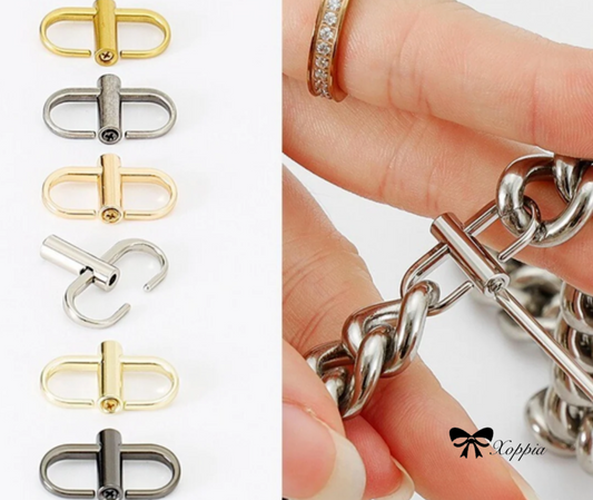 Bag Chain Adjuster Buckles | Metal Chain Length Adjuster Clasp | Purse Strap Adjustable Buckle | Belt Adjust Buckle Chain Elastic Connector.