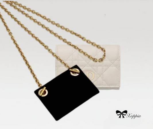 Dio CARO XS WALLET Conversion Kit (Felt Insert & Chain) | Metal Replacement Chain Shoulder Strap | Bag Handle Chain Strap