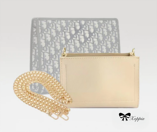 Pochette 30 Montaigne Conversion Kit with chain | Toiletry Pouch Insert to Convert Cross Body | Toiletry Pouch Organizer with D-ring