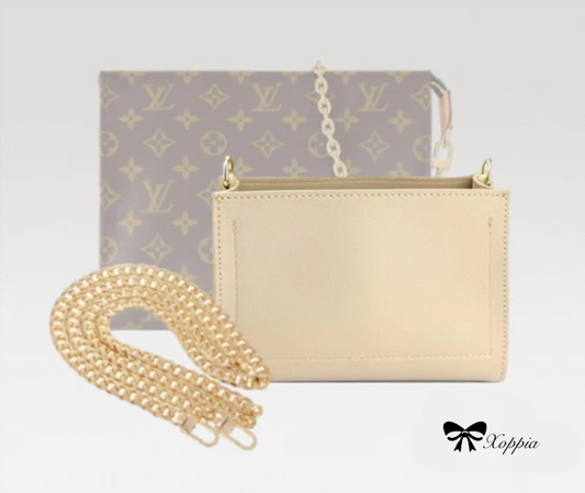 Poche Toilette NM Conversion Kit with chain | Toiletry Pouch Insert to Convert Cross Body | Toiletry Pouch Organizer with D-ring