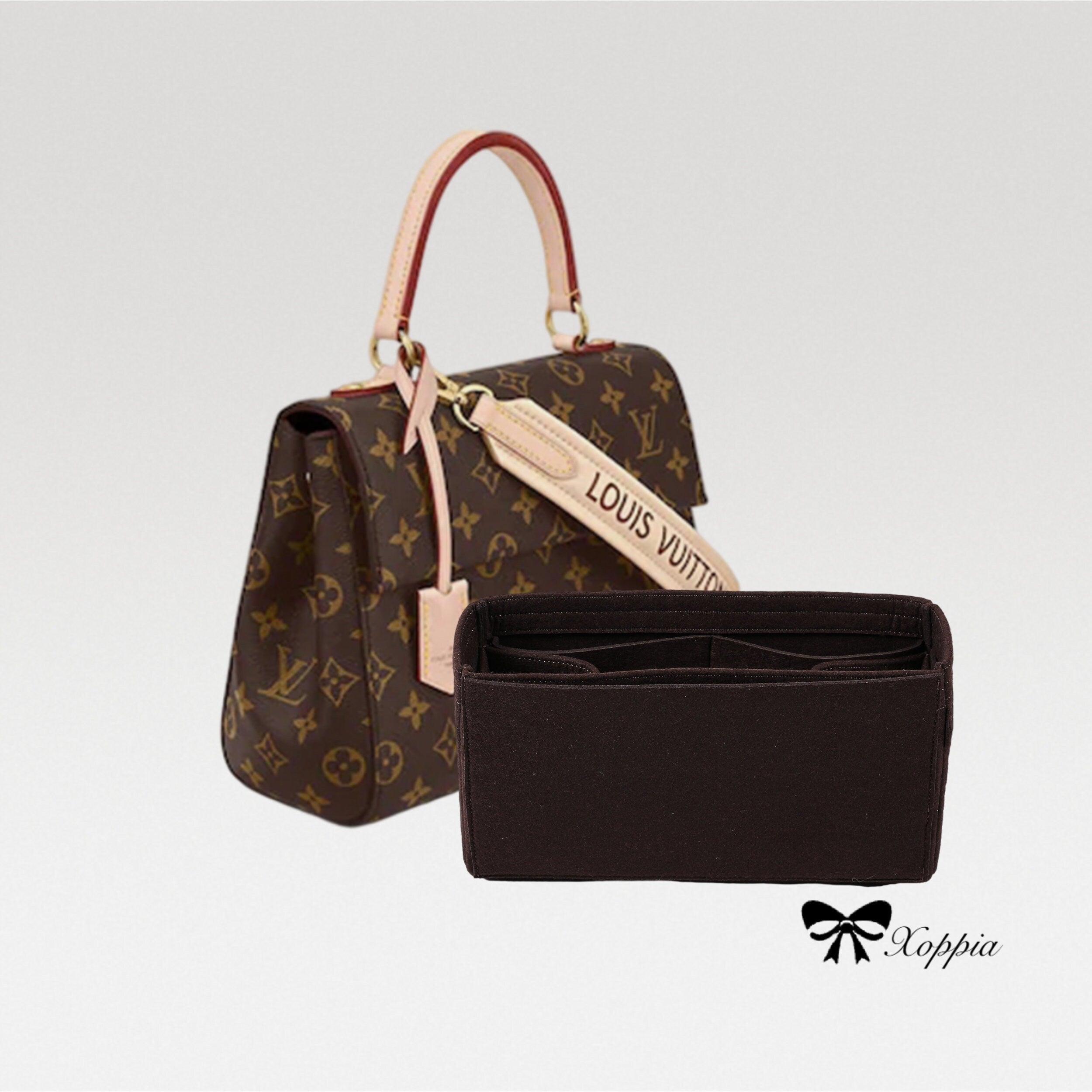  Purse Organizer Insert is applicable to LV Cluny mini BB liner  bag nylon Clooney storage bag organizer2051coffee-medium : Clothing, Shoes  & Jewelry