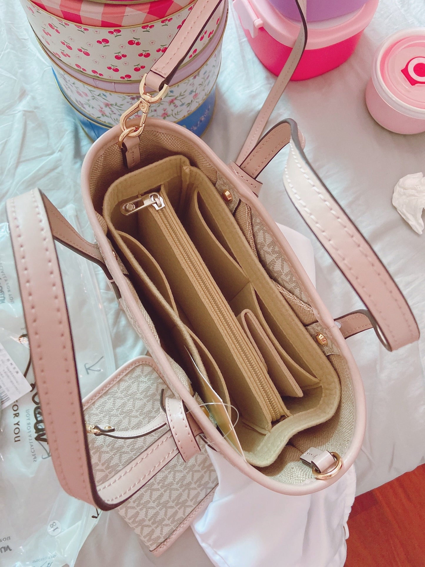 Bag Organizer For MK EVA Tote Bag. Bag Insert For Classical Tote Bag.