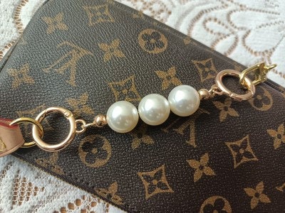 Pearl Bag Chain Strap. 60/100/120cm Replacement Strap. Golden Purse Chain.