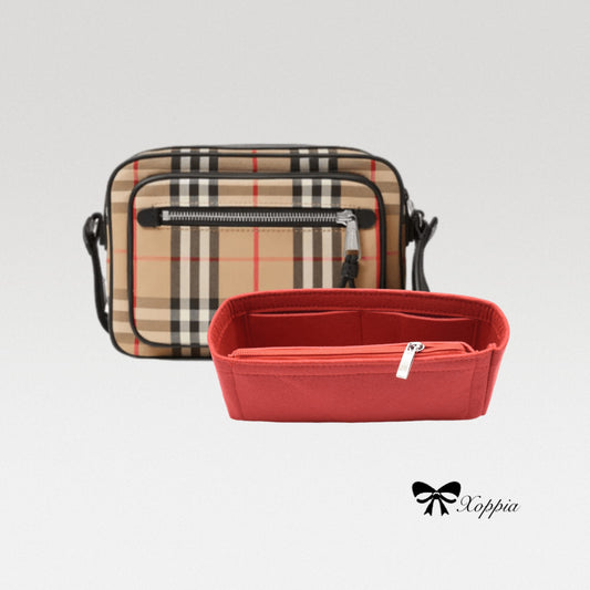 Bag Organizer For Vintage Check and Leather Camera Crossbody Bag. Bag Insert For Classical Designer Bag.
