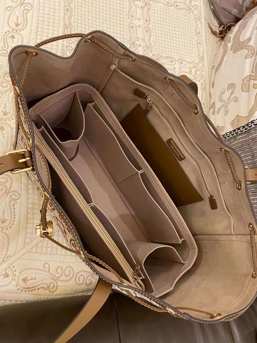 Bag Organizer For TB Perry T Monogram Jacquard Shopper Tote Bag. Bag Insert For Classical Bucket Bag.