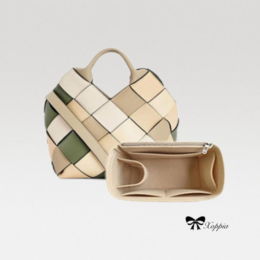 Bag Organizer For LOEWE Small Colorblock Woven Basket Top-Handle Bag. Bag Insert For Box Bag.
