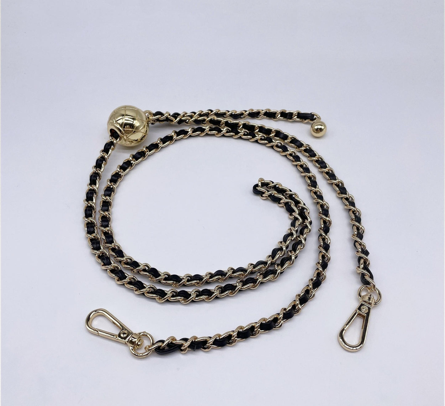 130cm Adjustable Leather Chain Crossbody Shoulder Strap Replacement | Leather Metal Replacement Chain Shoulder Strap | Bag Handle Strap