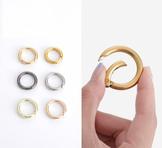 Round Spring Ring | Spring Coil | Elastic Ring | Circle Snap Clip | Purse Accessories | Bag Strap Connector