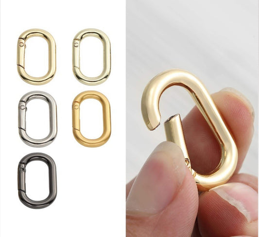 Oval Shape Spring Ring | Spring Coil | Elastic Ring | Circle Snap Clip | Purse Accessories | Bag Strap Connector