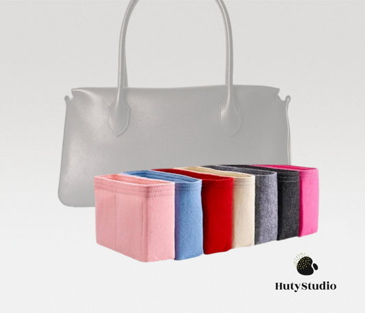 Bag Organizer For E/W Top Handle Bag | Bag Insert For Shoulder Bag | Felt Bag Organizer For Handbag Bag