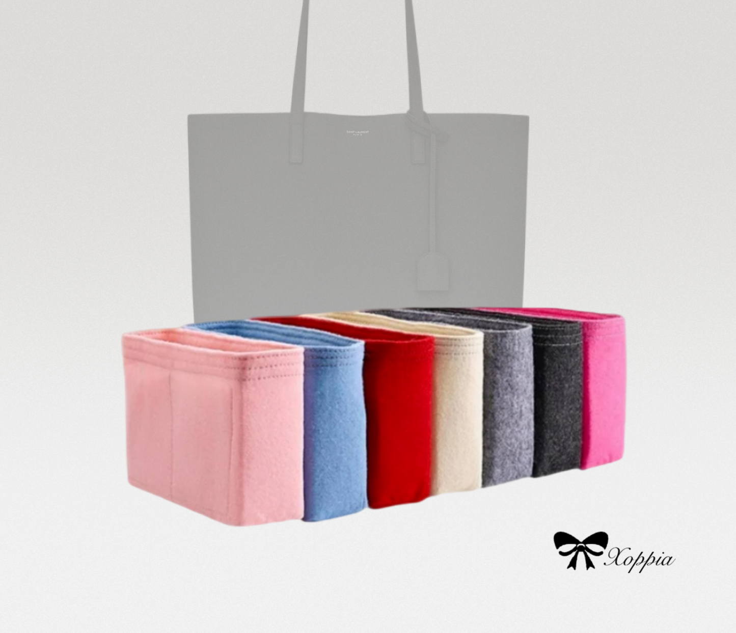 Bag Organizer For SHOPPING N/S | Bag Insert For Tote Bag | Felt Bag Organizer For Handbag Bag