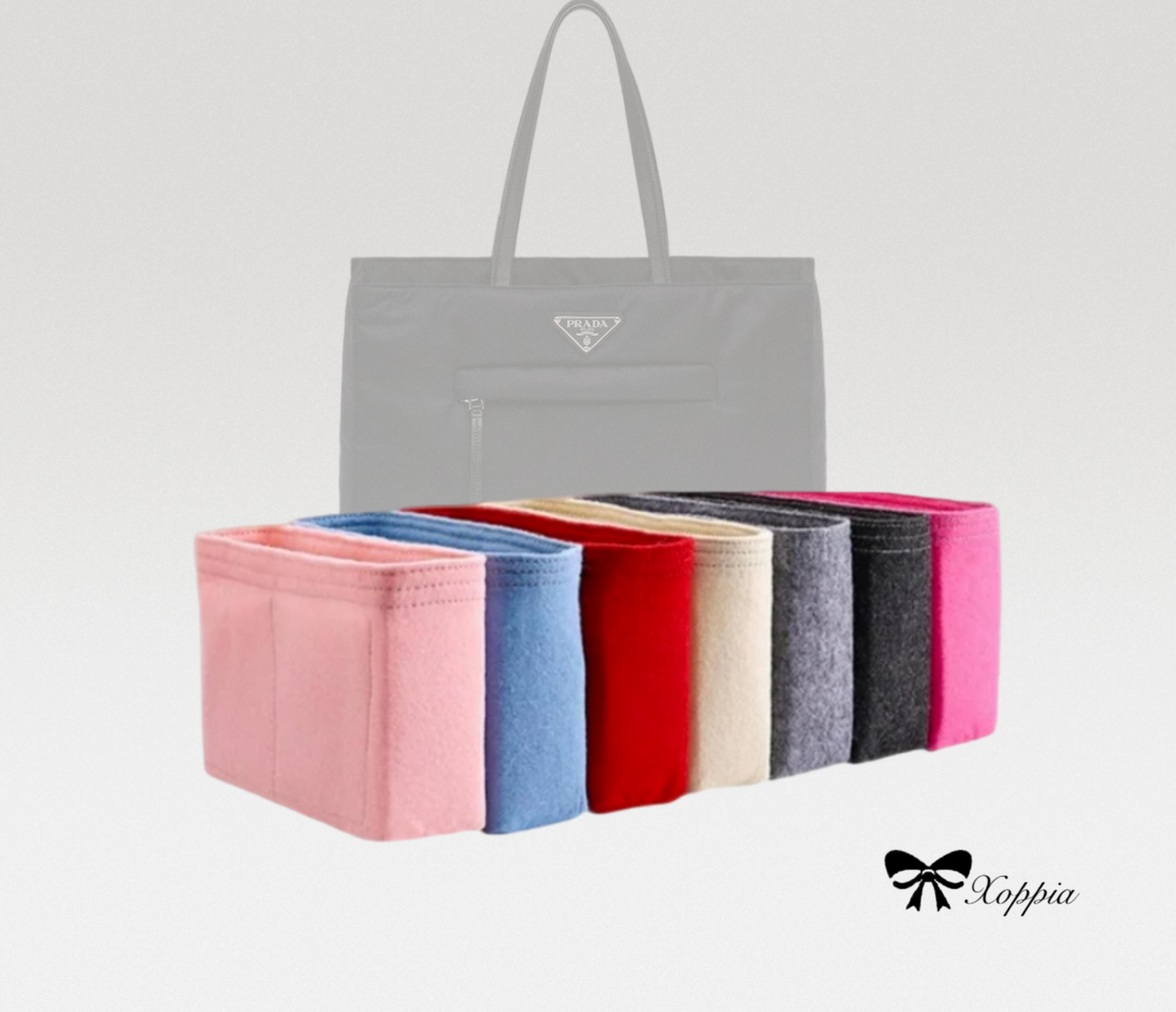 Bag Organizer For Padded Re-Nylon tote bag | Bag Insert For Tote Bag | Felt Bag Organizer For Handbag Bag