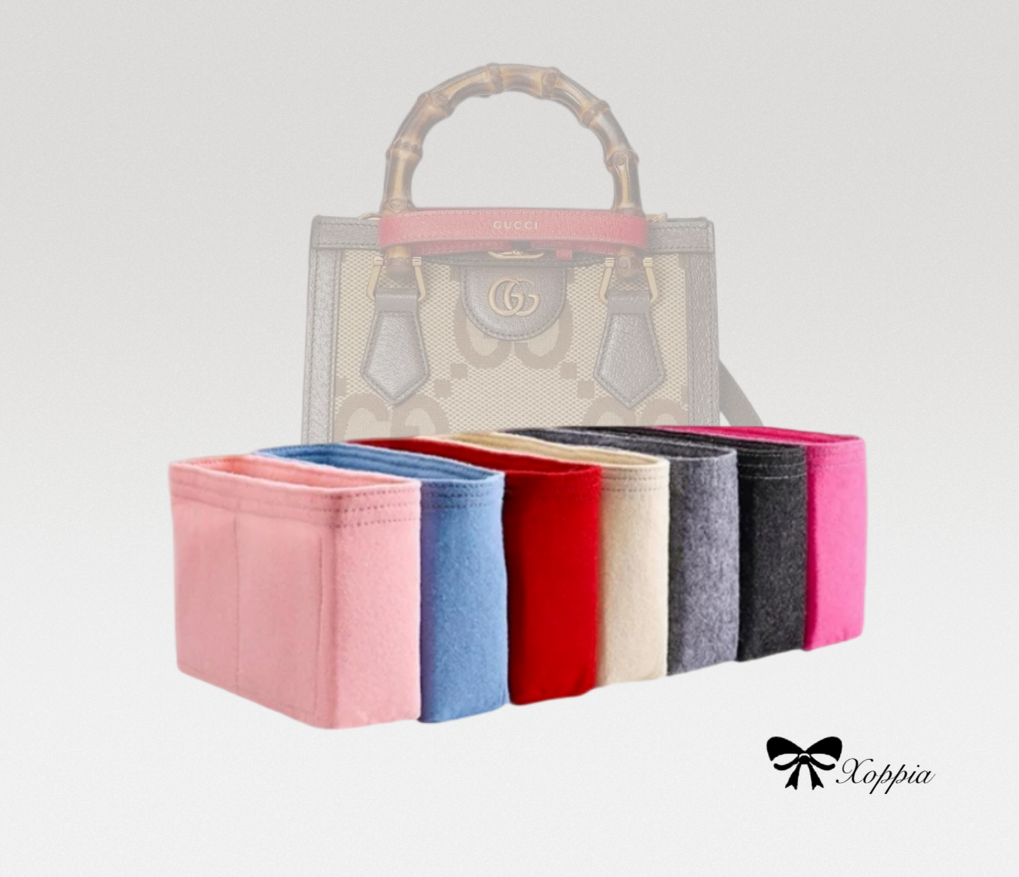 Bag Organizer For Diana Bamboo Tote Bag | Bag Insert For Tote Bag | Felt Bag Organizer For Handbag Bag