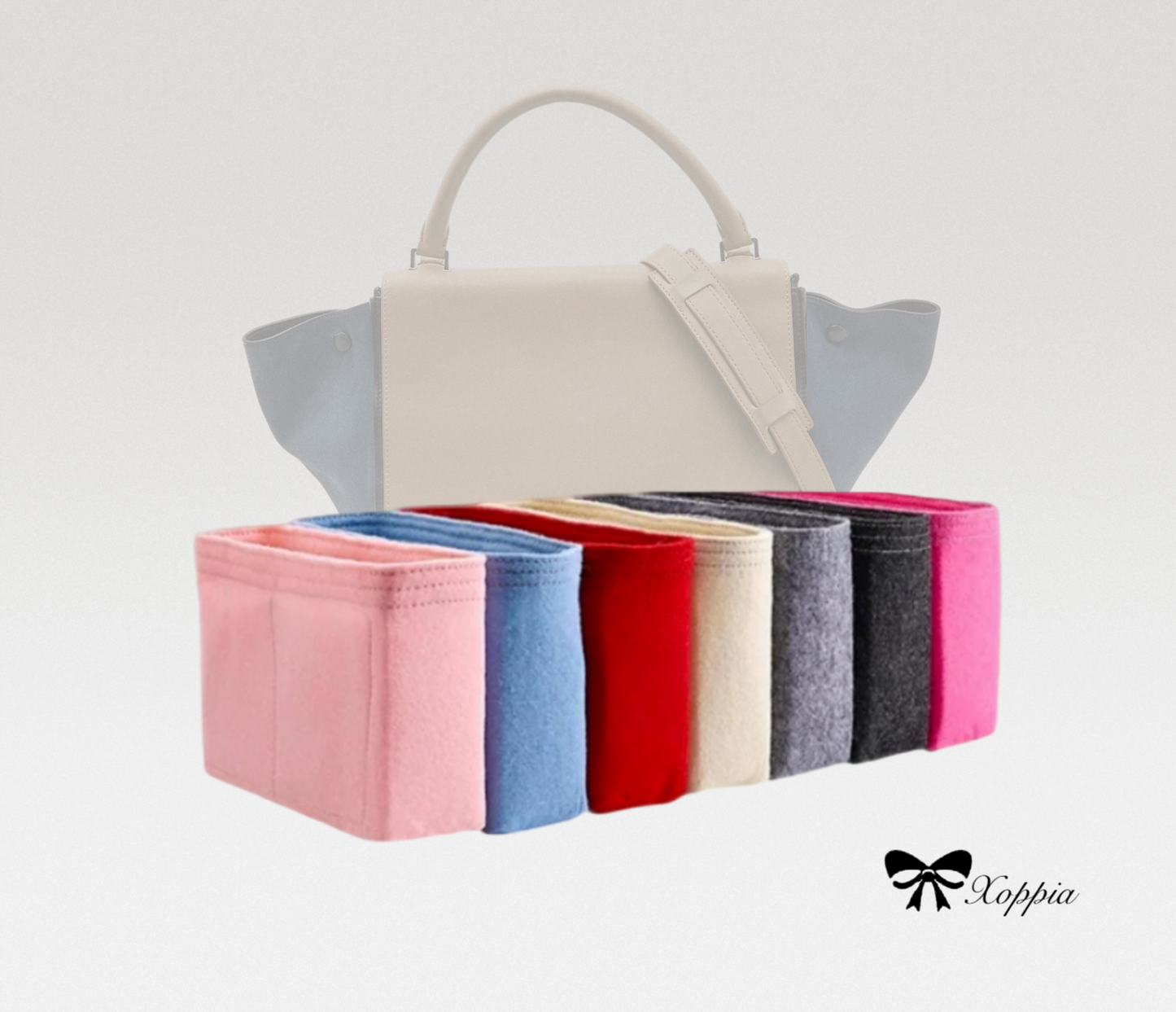 Bag Organizer For Trapeze Bag | Bag Insert For Tote Bag | Felt Bag Organizer For Handbag Bag