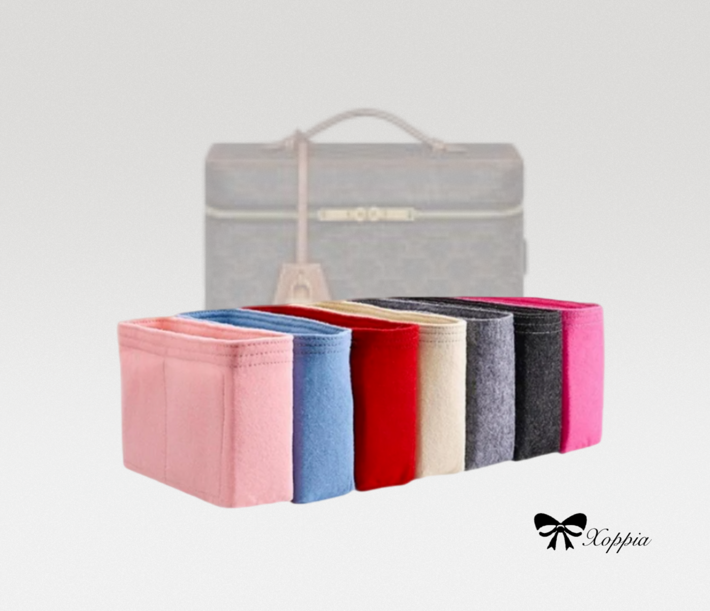 Bag Organizer For TRAVEL VANITY CASE | Bag Insert For Vanity Bag | Felt Bag Organizer For Handbag Bag