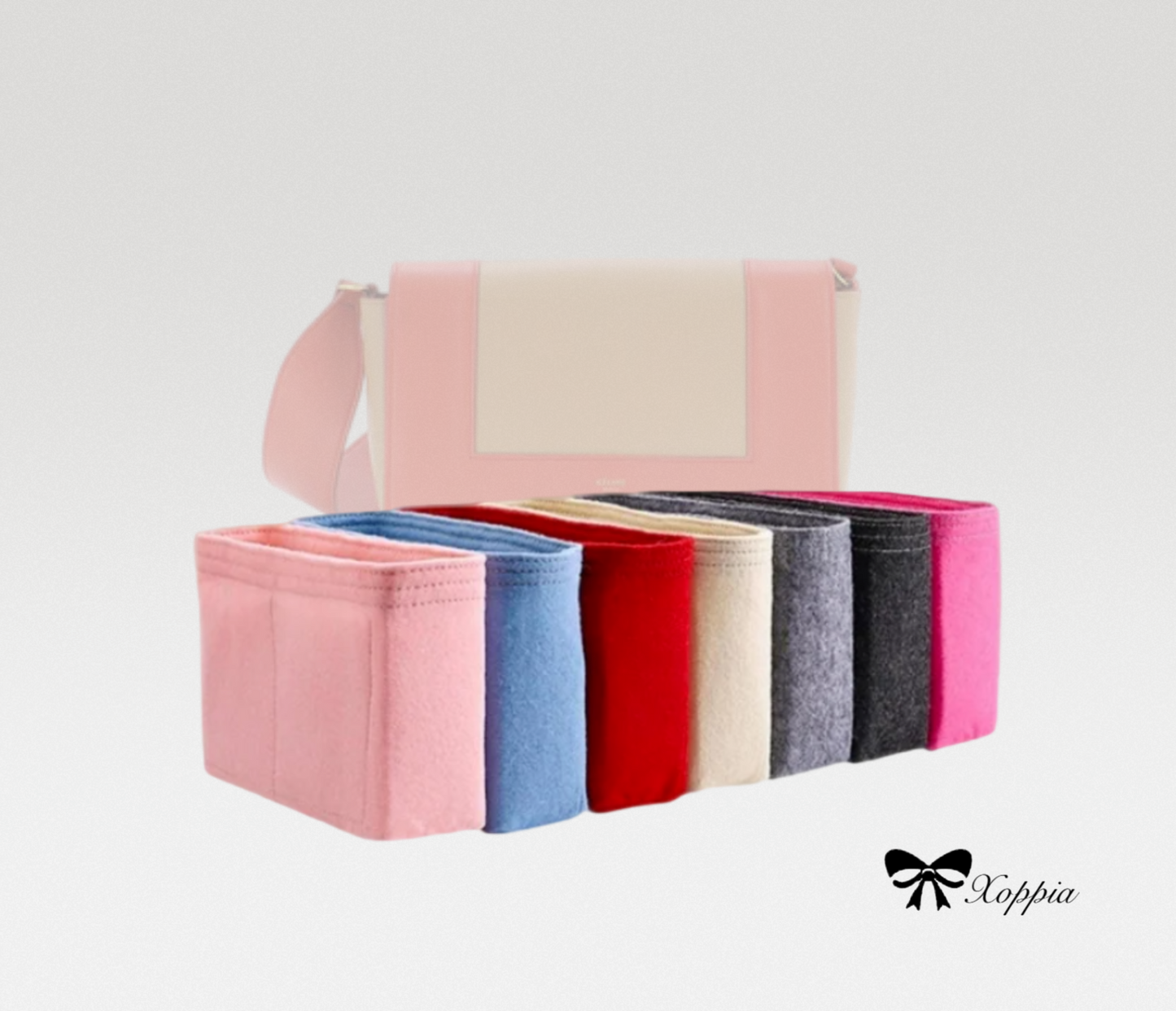 Bag Organizer For Frame Shoulder bag | Bag Insert For Shoulder Bag | Felt Bag Organizer For Handbag Bag