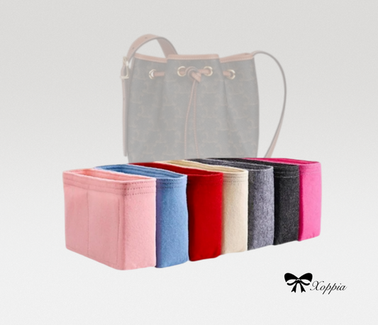 Bag Organizer For SMALL DRAWSTRING BAG | Bag Insert For Bucket Bag | Felt Bag Organizer For Designer Bag