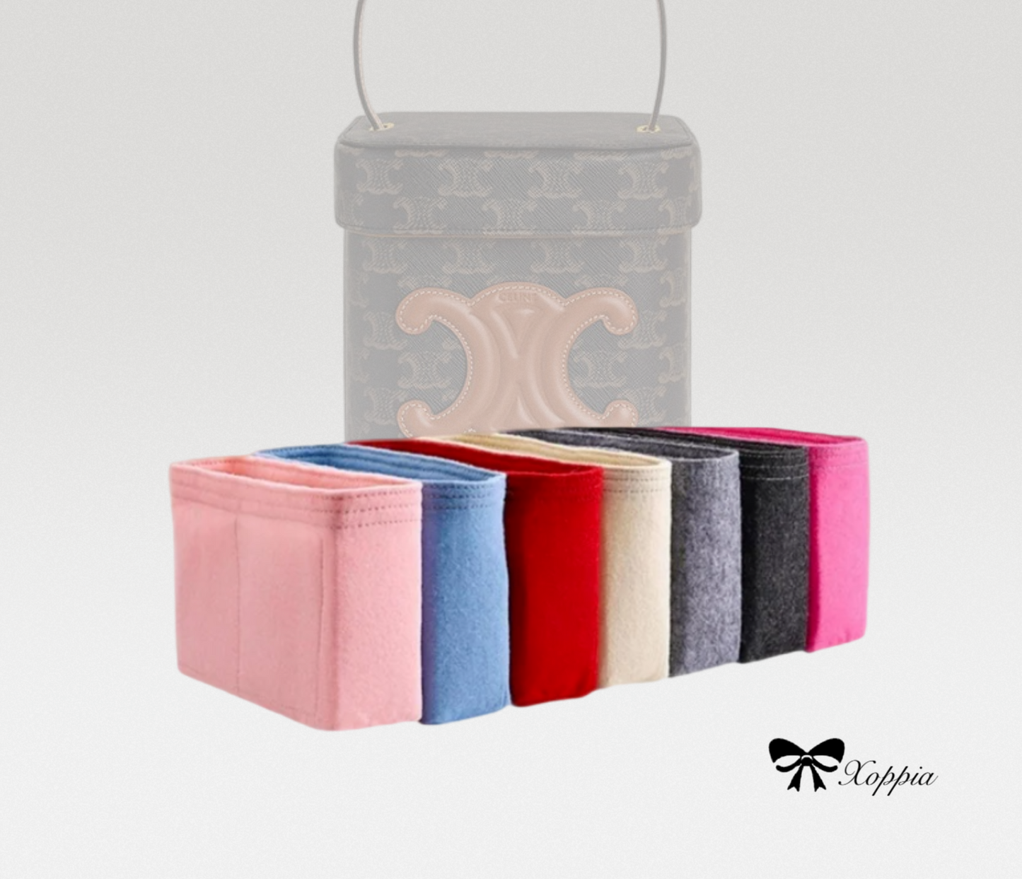 Bag Organizer For Small Medium BOX CUIR TRIOMPHE | Bag Insert For Shoulder Bag | Felt Bag Organizer For Handbag Bag