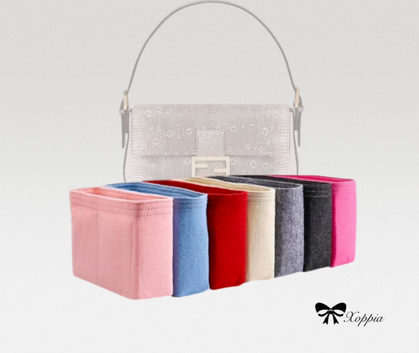 Bag Organizer For Mini Baguette 1997  | Bag Insert For Shoulder Bag | Felt Bag Organizer For Handbag Bag