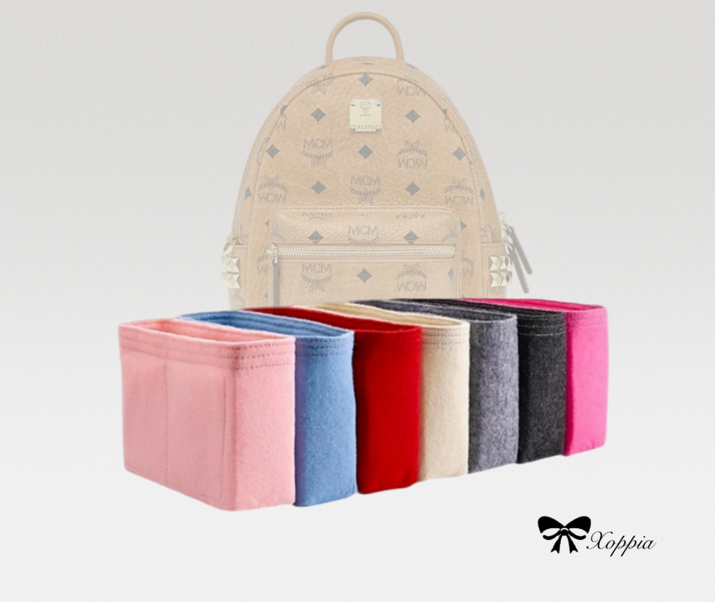 Bag Organizer For Stark Side Studs Backpack in Visetos | Bag Insert For Tote Bag | Felt Bag Organizer For Handbag Bag