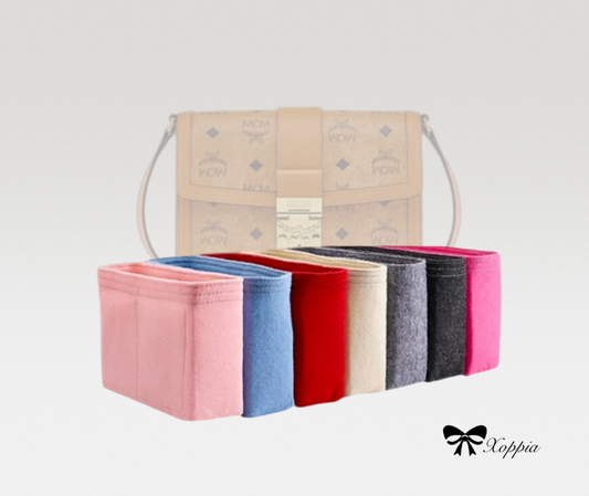 Bag Organizer For Tracy Shoulder Bag in Visetos Leather Mix | Bag Insert For Shoulder Bag | Felt Bag Organizer For Handbag Bag
