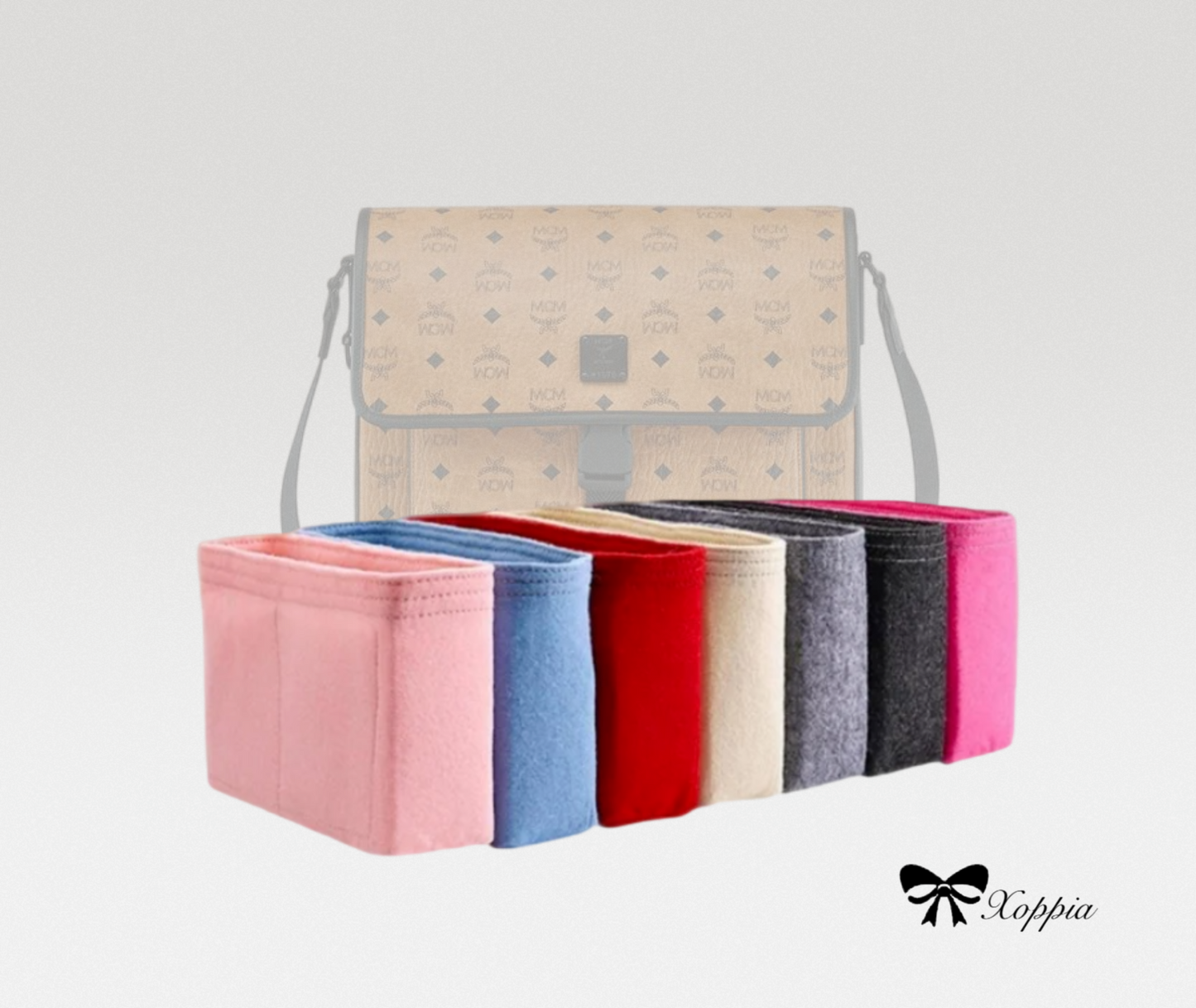 Bag Organizer For Klassik Messenger in Visetos | Bag Insert For Shoulder Bag | Felt Bag Organizer For Handbag Bag