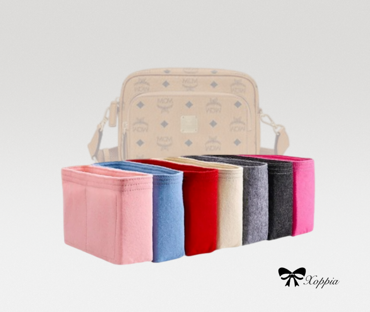 Bag Organizer For Aren Messenger Bag in Visetos | Bag Insert For Shoulder Bag | Felt Bag Organizer For Handbag Bag