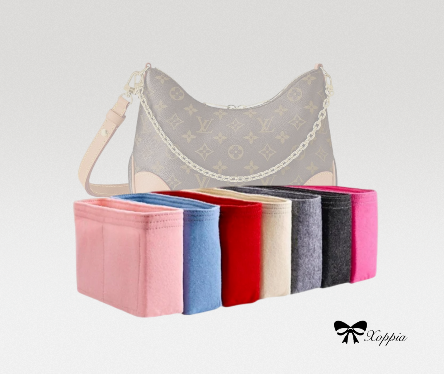 Bag Organizer For BOULOGNE Bag | Bag Insert For Shoulder Bag | Felt Bag Organizer For Handbag Bag