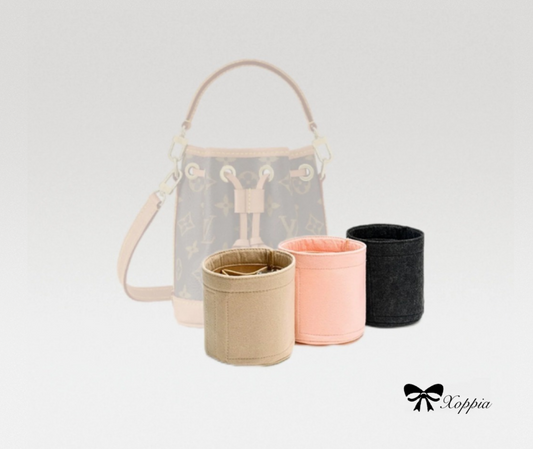 Bag Organizer For Nano Noé Bucket Bag | Bag Insert For Bucket Bag | Felt Bag Organizer For Designer Bag