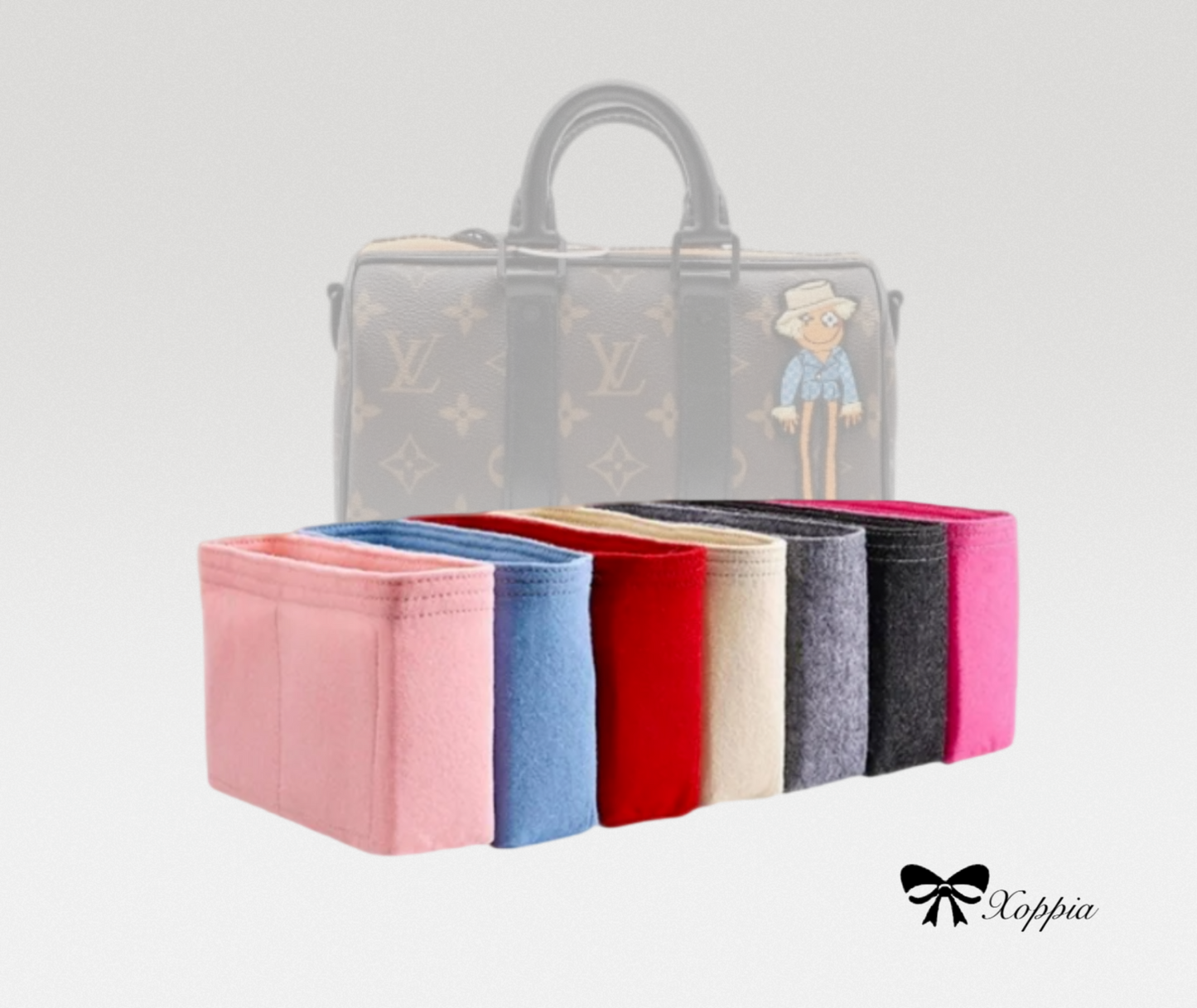 Bag Organizer For city keepall XS nano travel bag | Bag Insert For Tote Bag | Felt Bag Organizer For Handbag Bag