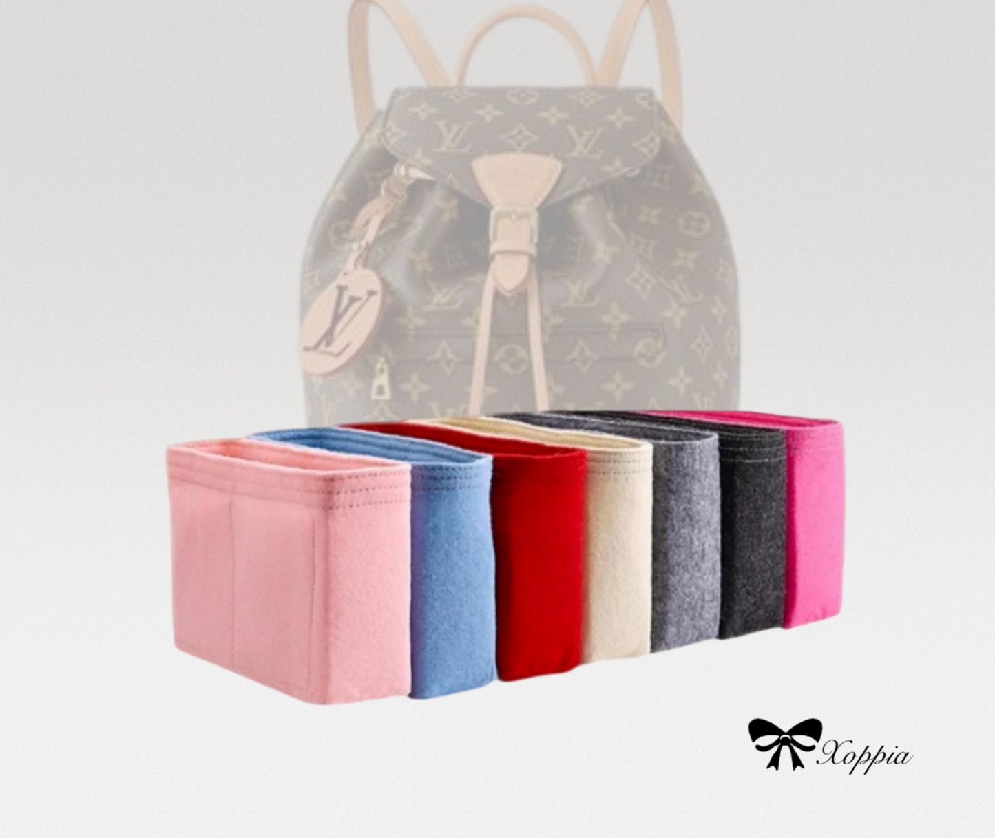 Bag Organizer For Montsouris PM | Bag Insert For Shoulder Bag | Felt Bag Organizer For Handbag Bag