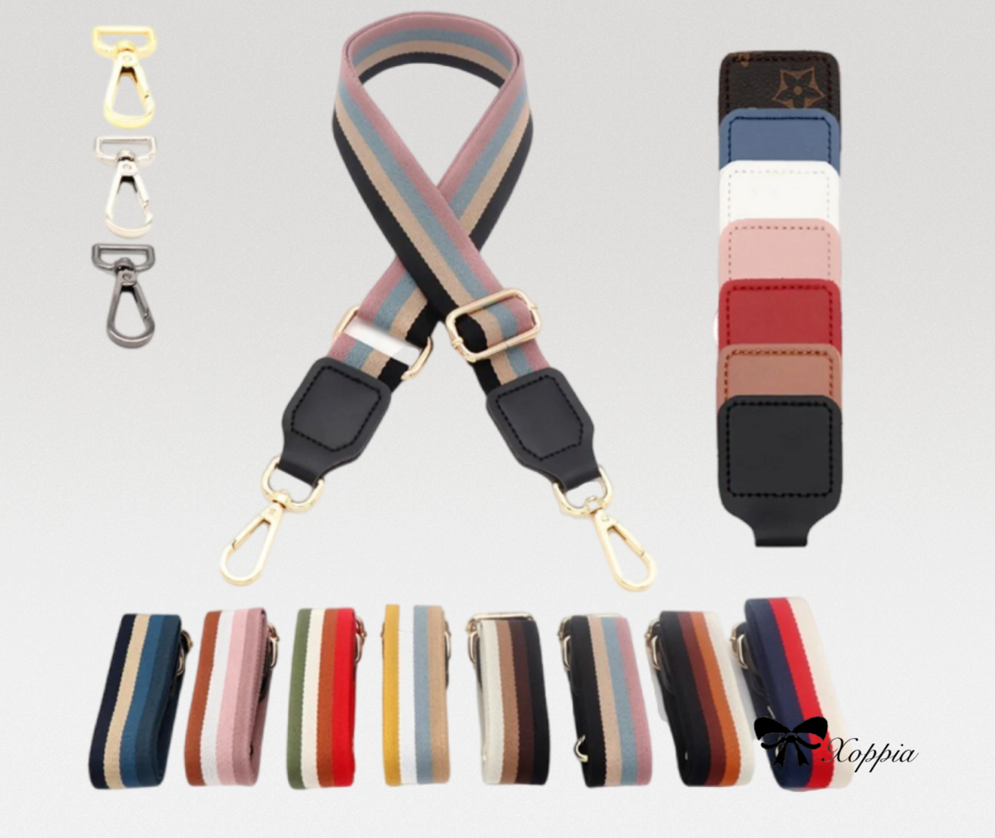 80-135cm Canvas Adjustable Replacement Strap for HandBag | Pattern Bag Strap | Pure Color Replacement Strap | Tote Bag Strap Replacement