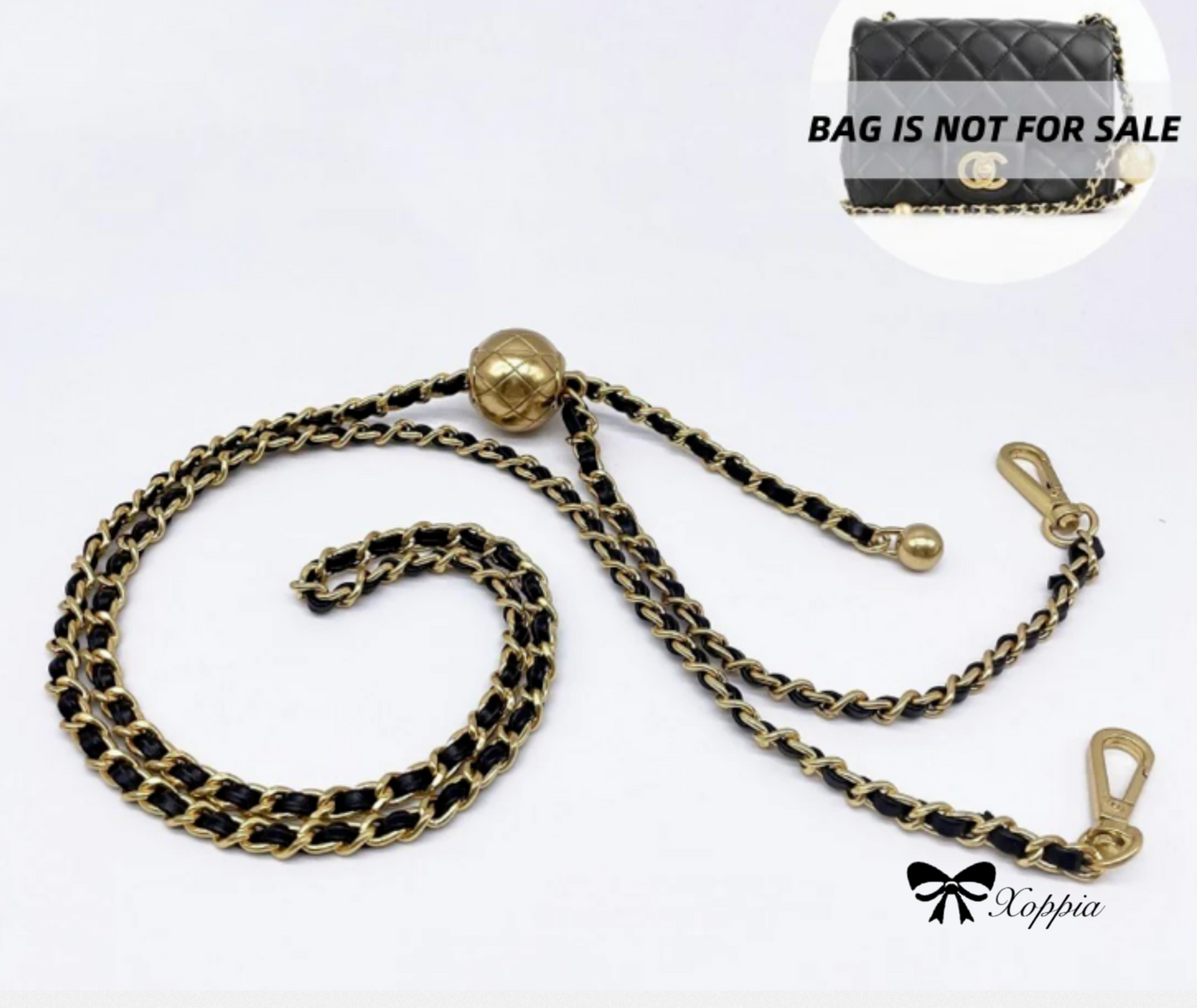 130cm Adjustable Leather Chain Crossbody Shoulder Strap Replacement | Leather Metal Replacement Chain Shoulder Strap | Bag Handle Strap