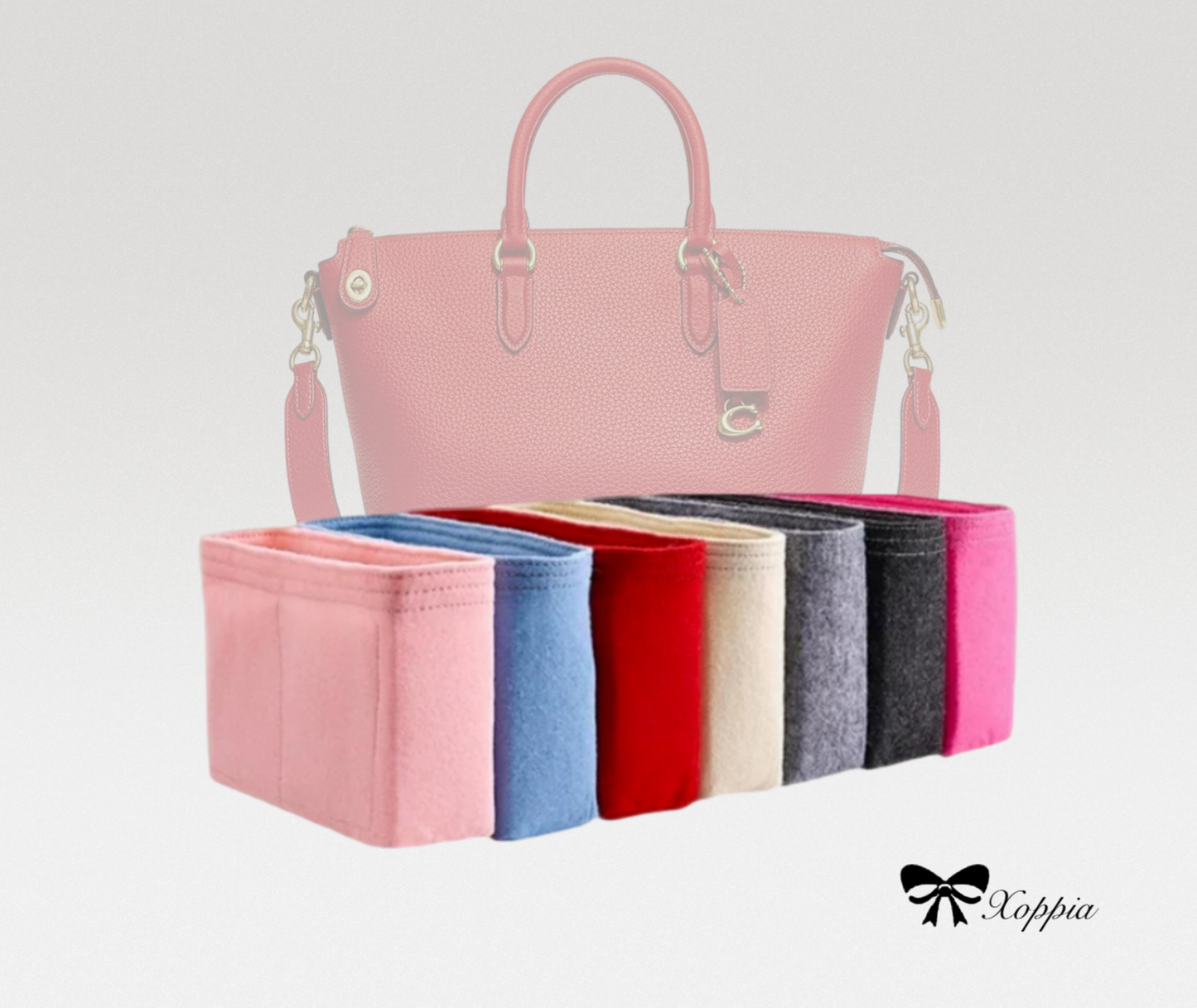 Bag Organizer For Cara Satchel Bag | Bag Insert For Tote Bag | Felt Bag Organizer For Handbag Bag