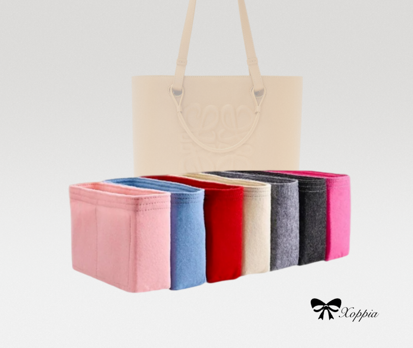 Bag Organizer For Mini Small Inflated Anagram Tote Bag | Bag Insert For Tote Bag | Felt Bag Organizer For Handbag Bag