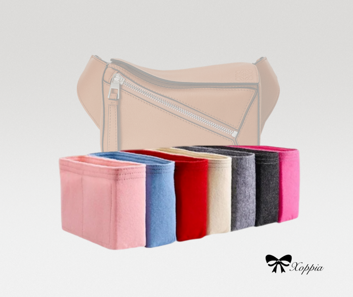 Bag Organizer For Mini Small Puzzle bumbag | Bag Insert For Shoulder Bag | Felt Bag Organizer For Handbag Bag