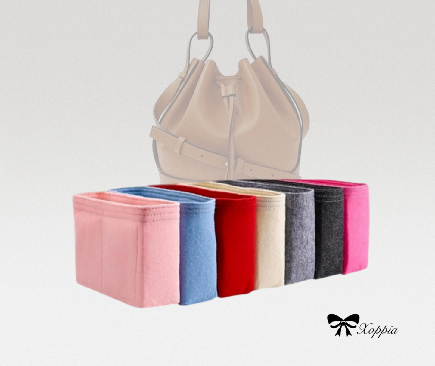 Bag Organizer For Balloon Handbag | Bag Insert For Bucket Bag | Felt Bag Organizer For Designer Bag