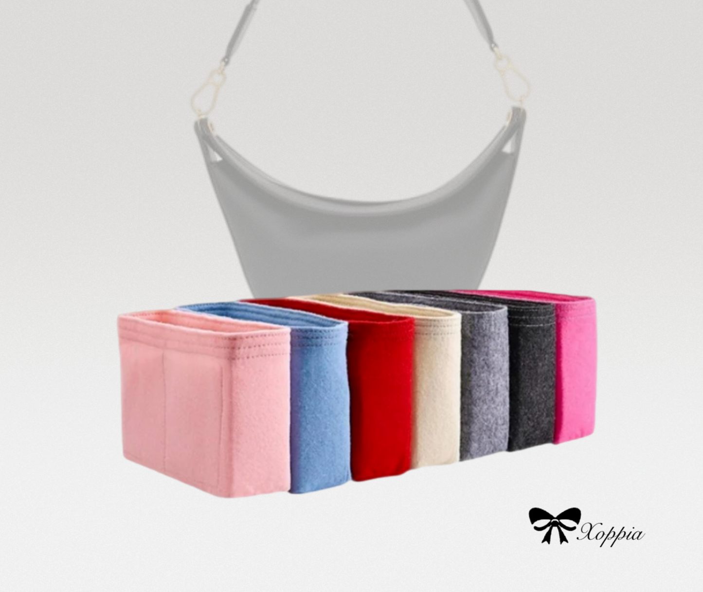 Bag Organizer For Small Luna bag | Bag Insert For Tote Bag | Felt Bag Organizer For Handbag Bag