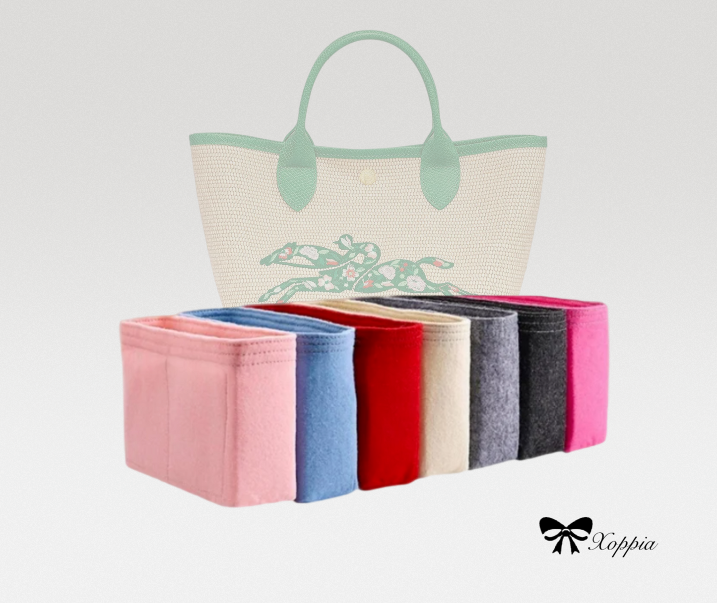 Bag Organizer For LE PANIER PLIAGE Basket bag S | Bag Insert For Basket Bag | Felt Bag Organizer For Designer Bag