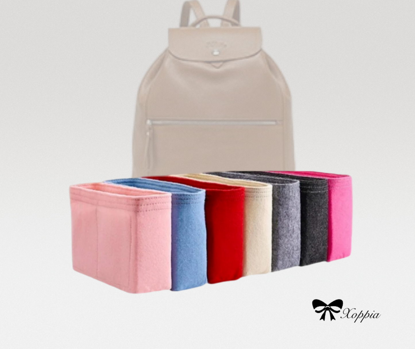 Bag Organizer For LE FOULONNÉ Backpack | Bag Insert For Backpack Bag | Felt Bag Organizer For Designer Bag