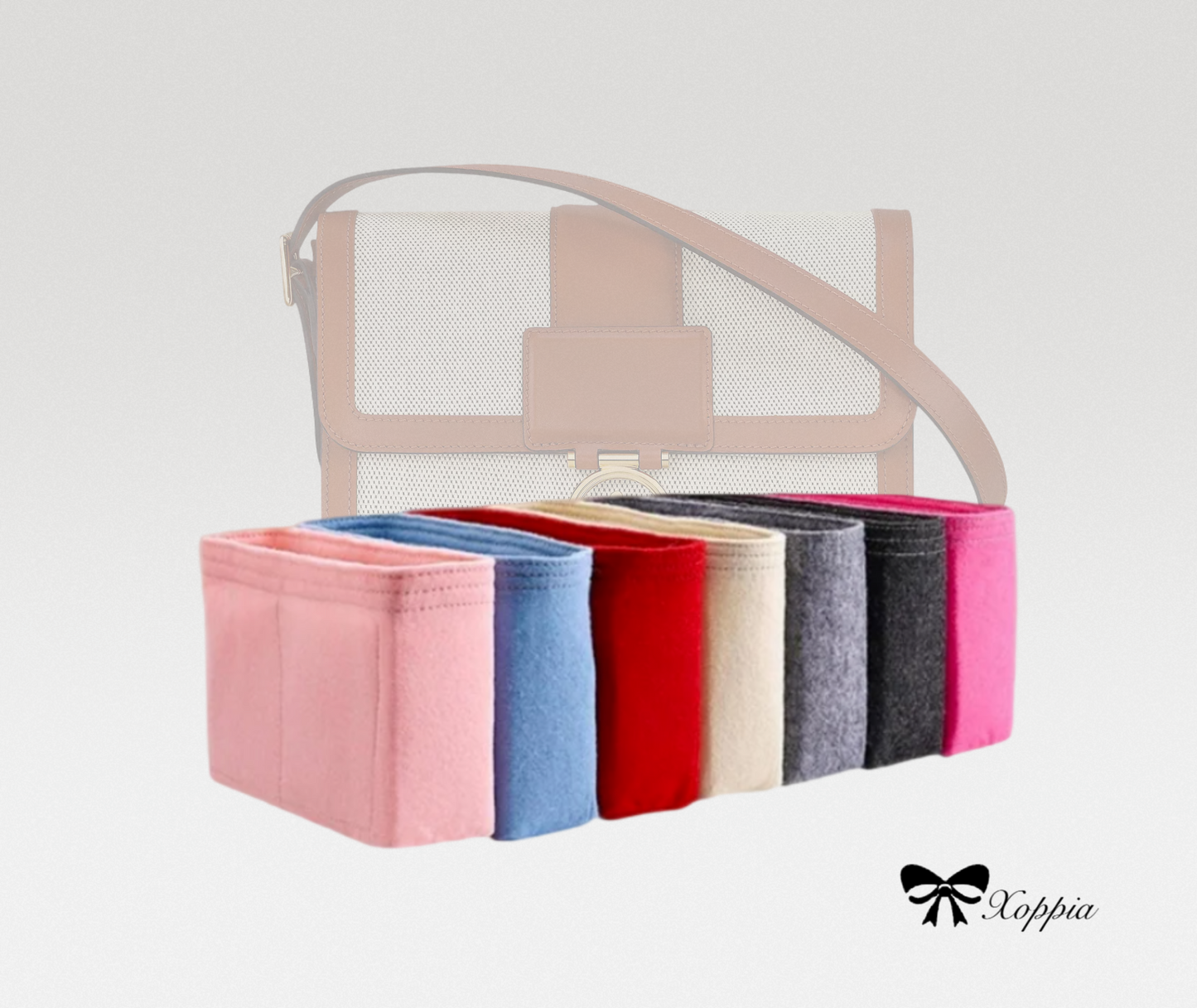 Bag Organizer For BOX-TROT Crossbody bag | Bag Insert For Shoulder Bag | Felt Bag Organizer For Handbag Bag