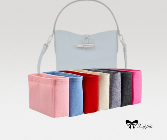 Bag Organizer For ROSEAU ESSENTIAL Bucket bag XS | Bag Insert For Bucket Bag | Felt Bag Organizer For Designer Bag