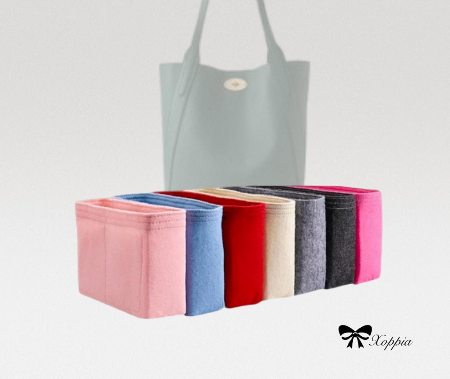 Bag Organizer For North South Bayswater Tote | Bag Insert For Tote Bag | Felt Bag Organizer For Handbag Bag