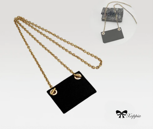 Dio SADDLE LOTUS WALLET Conversion Kit (Felt Insert & Chain) | Metal Replacement Chain Shoulder Strap | Bag Handle Chain Strap