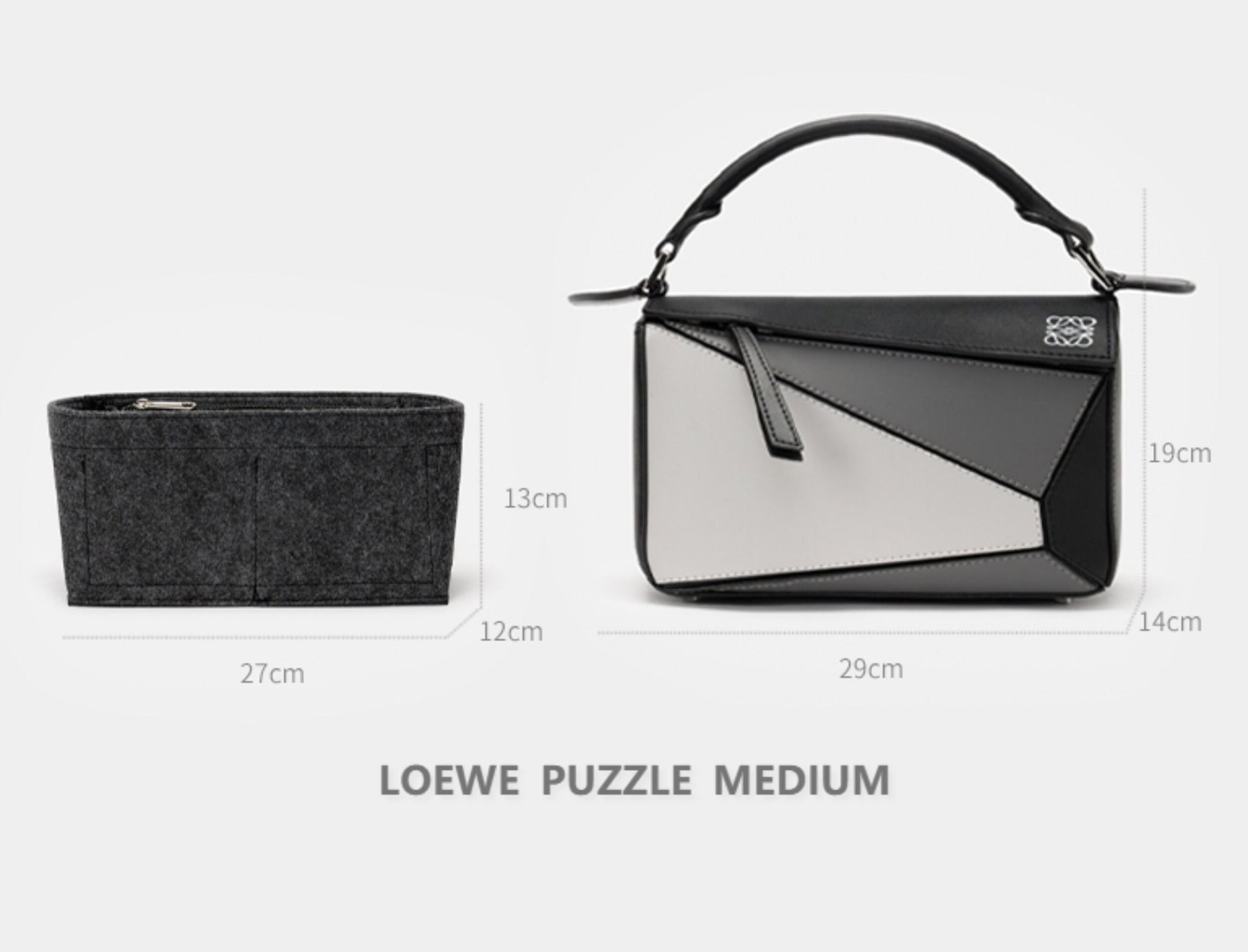 Bag Organizer For Puzzle Bag. Bag Insert For Shoulder Bag.