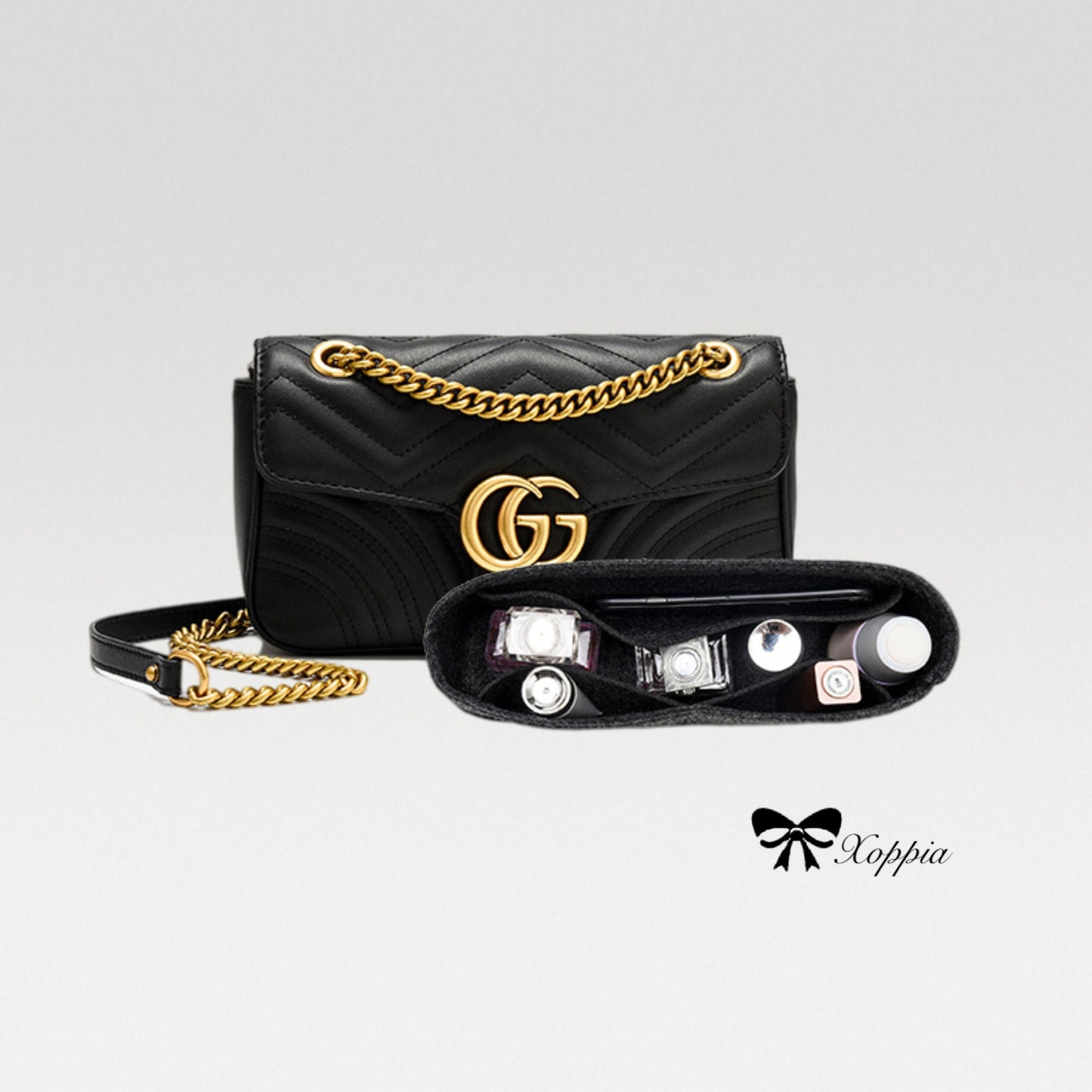 Bag Organizer For GG Marmont Chain Shoulder Bag. Bag Insert For Classical Bag.